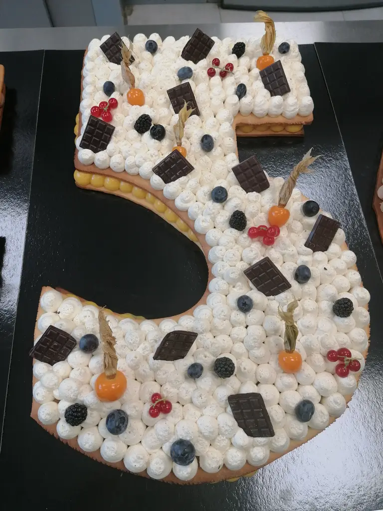 Number cake passion-vanille